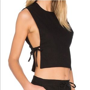 Reformation bow tie crop top